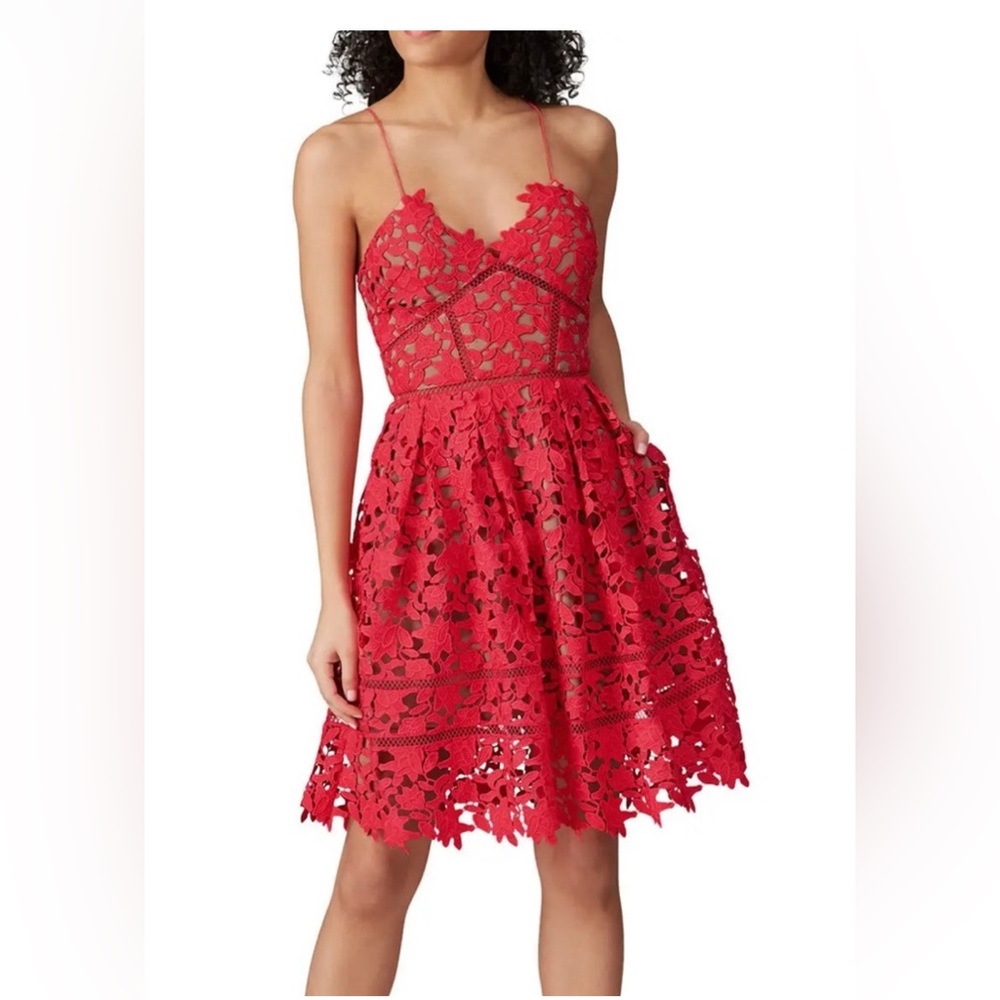NWT Self Portrait Pink Azaelea Mini Dress, size 4